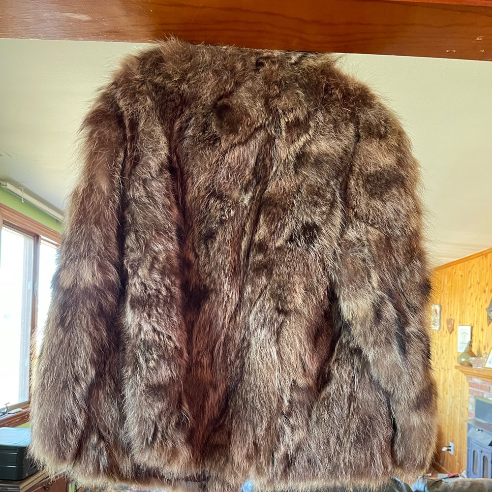 Real Raccoon Fur Coat